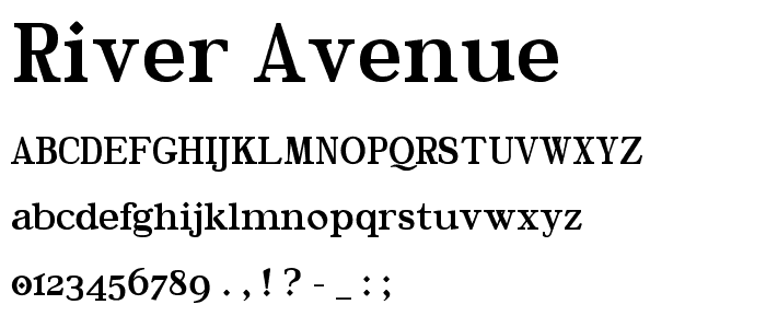 River Avenue font